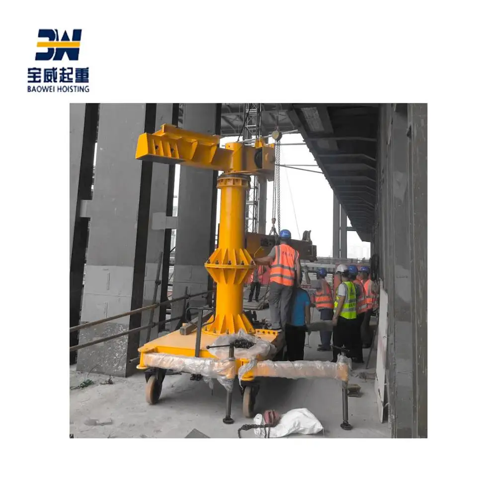 2 ton Popular Cantilever Swing Arm Jib Crane Supporting with Pneumatic mechanism