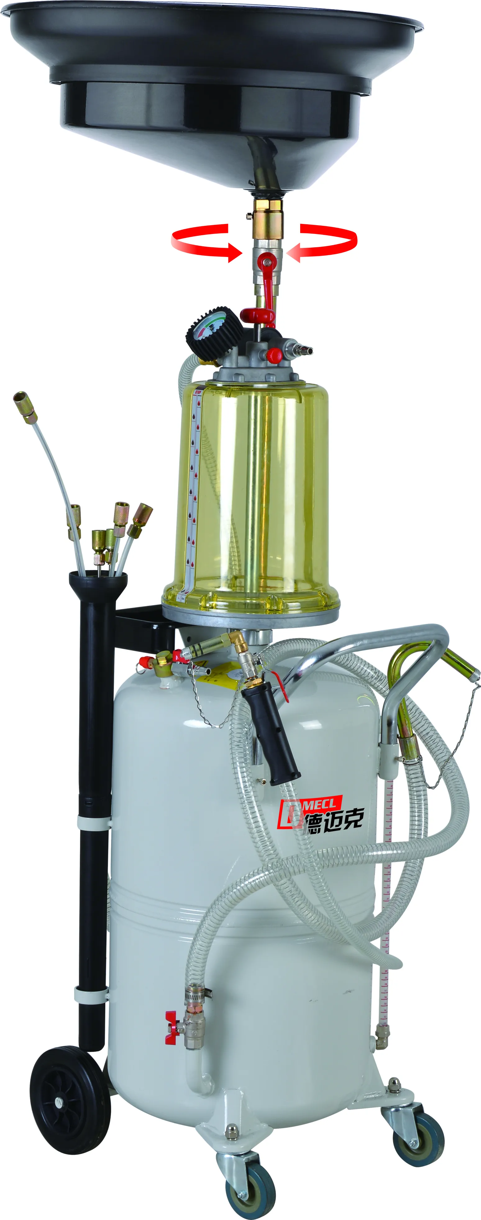 Waste Oil Drain Tank 90L Oil Drain Air Operated Drainer Oil Change, Oil Drain Container, Fluid Fuel Transfer Drai
