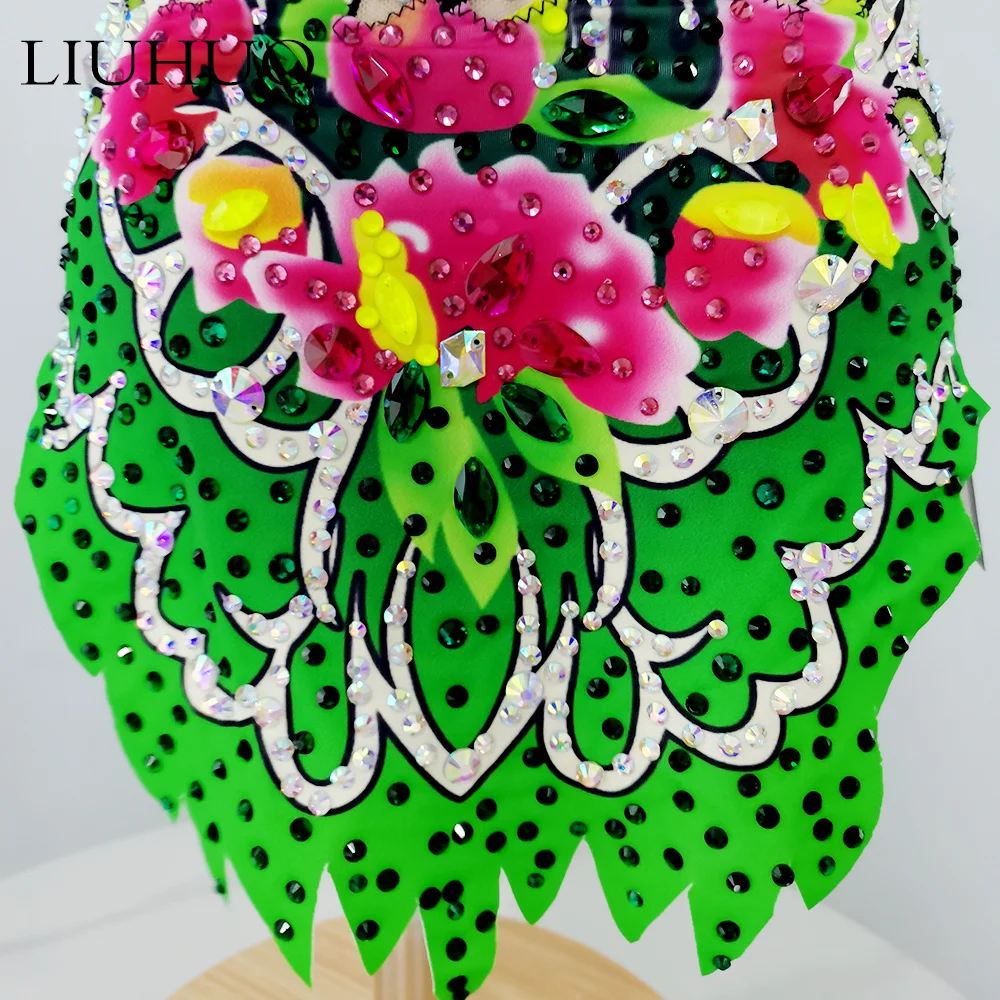 LIUHUO Custom Rhythmic Gymnastics Leotards Manufacturers Direct Sales Artistic Gymnastics Wear Competition Clothes Yellow