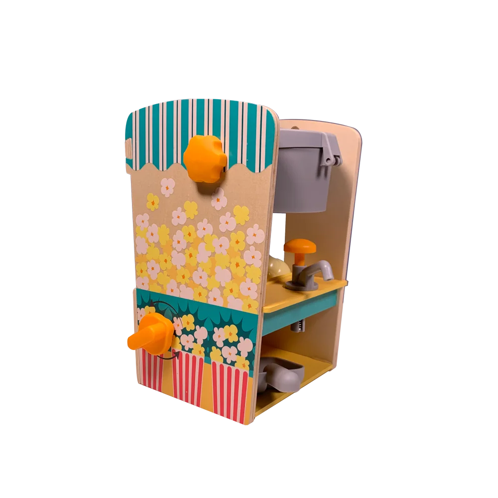 New Play children educational Wooden Baby Popcorn Toy food Pretend Play kitchen toy set for girl kids