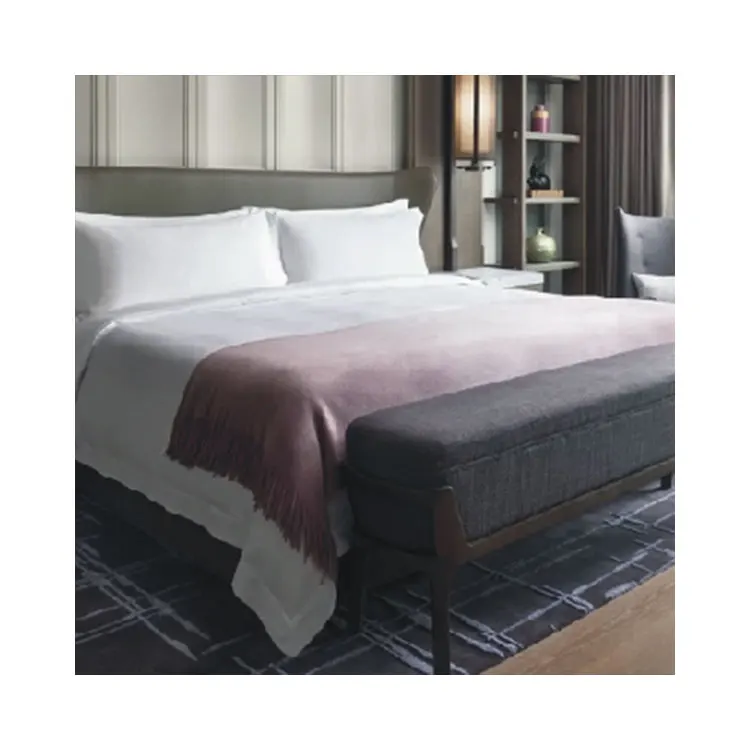600TC Cotton Five Star Luxury Bed Linen Set Soft And Smooth  Hotel Linen Sets Silk Bedding Set
