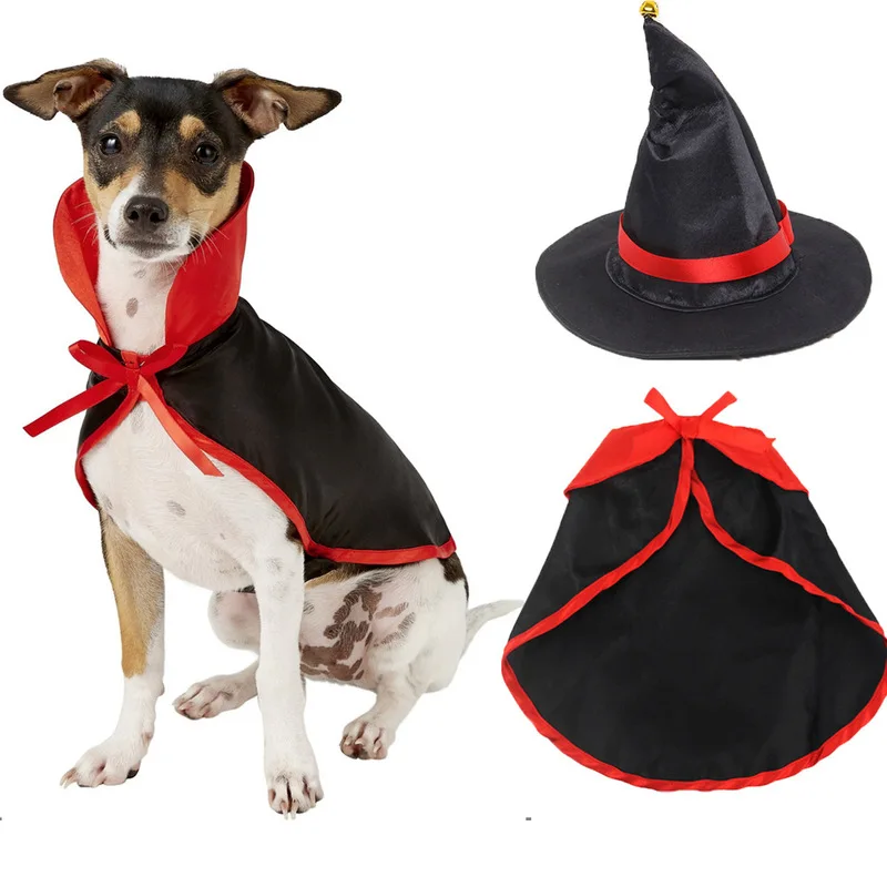 Dog Costume for Dogs Clothes Witch Style  and Hat for Halloween Day Pet Costume