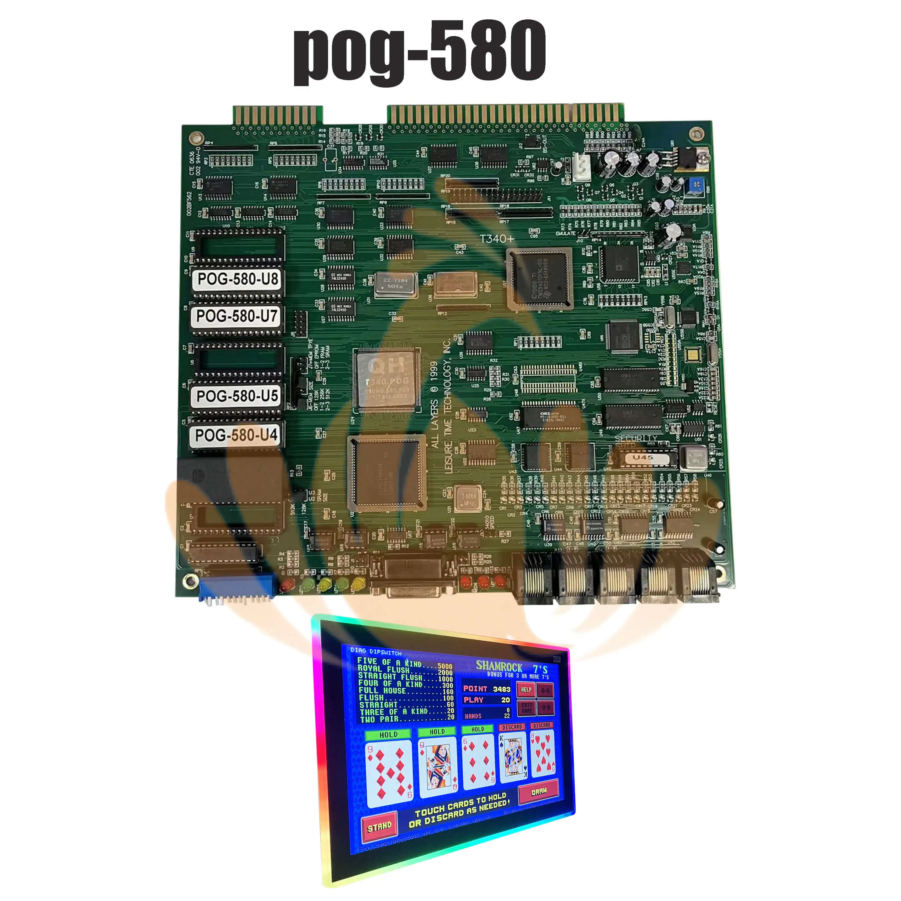 MS Бесплатная доставка fox340/wms 550/T340 горшок золота pog 595 510 580 игровая доска сенсорный экран монитора