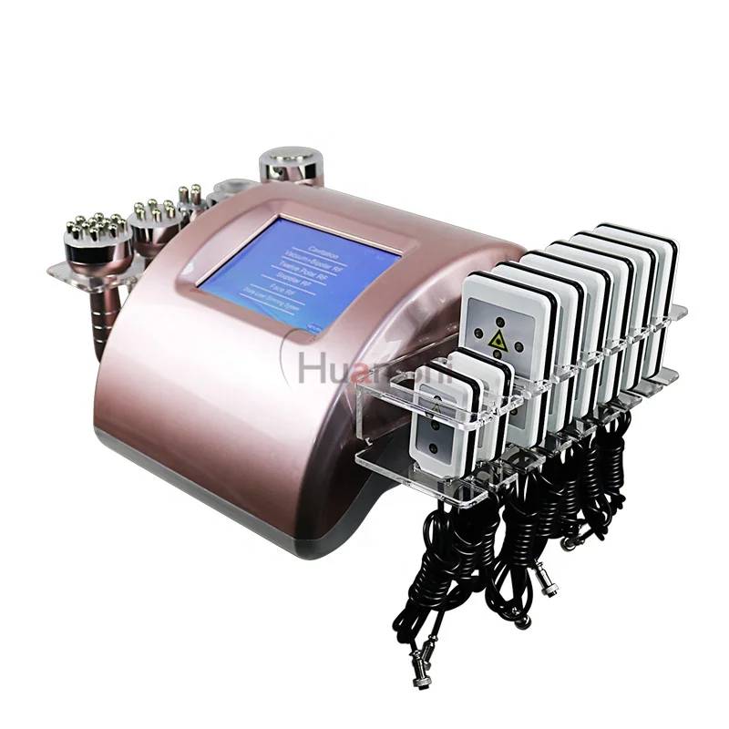 6 In1 Fat Reduction Body Cavit Machine Multipolar Lipolysis Red light Lipolazer Skin Tightening RF Cavit Machine