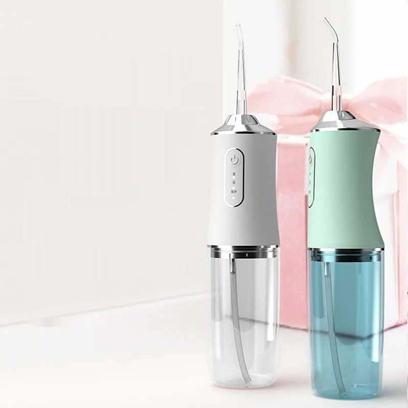 Other Oral Irrigator Hygiene Products Teeth Whitening  220Ml 4 Nozzles Water Tank Cordless Usb Dental Floss Water Flosser