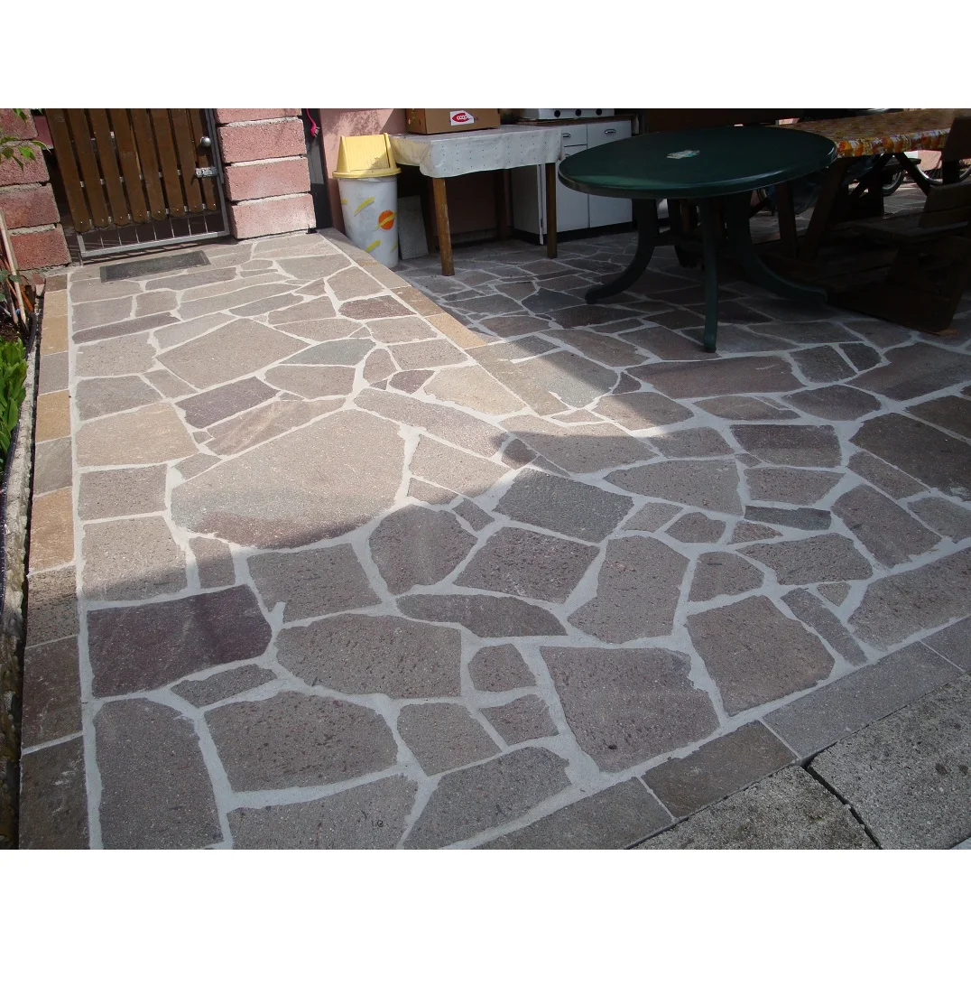 Holler Porfidi Brand PLASGIRO 7.1.9 Porphyry Irregular Slab Natural Stone For Paving Courtyards And Gardens