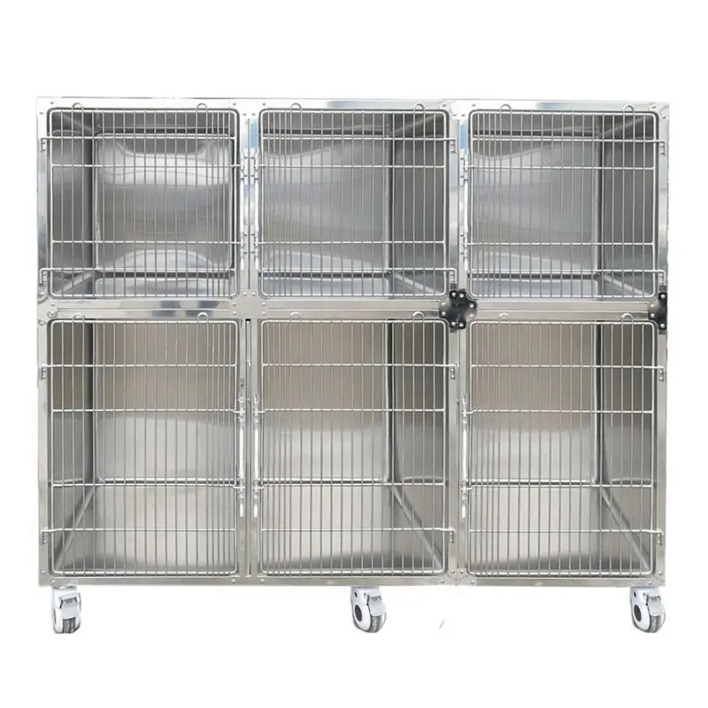 6-door cages  high quality  full-rounded corner stainless steel cage(model B)