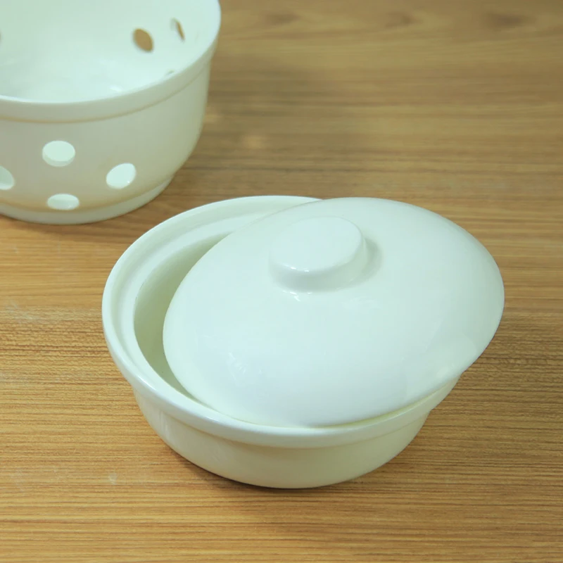 China new design restaurant stew pot ceramic white soup tureen set