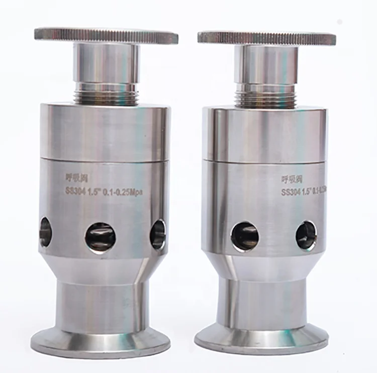 Pneumatic Stainless Steel Adjustable Pressure Relief Valves Air Pressure Vacuum Spunding Valves  Bunging Pressure Device