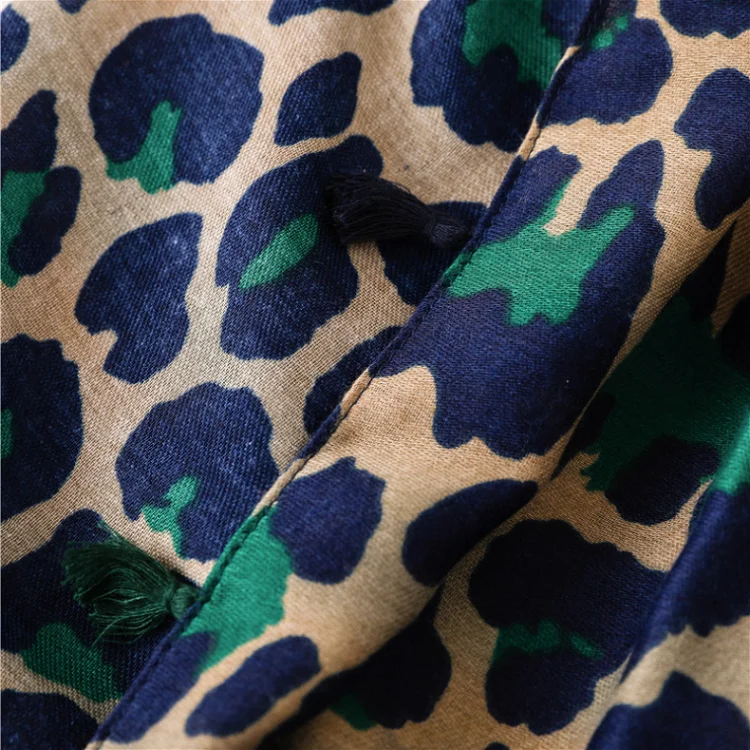 Classic fashion leopard Hijab long scarf ladies cotton scarves shawl