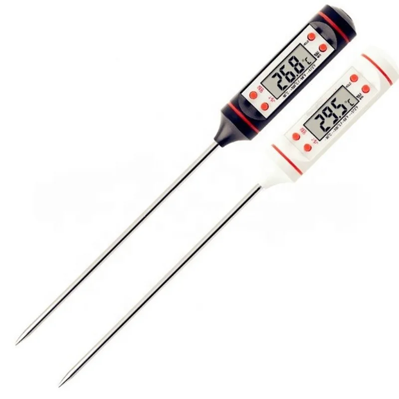 Kitchen and Outdoor Food Cooking Thermometer Kitchen Oil Temperature Gauge Food Probe Meat BBQ Barbecue Thermometer