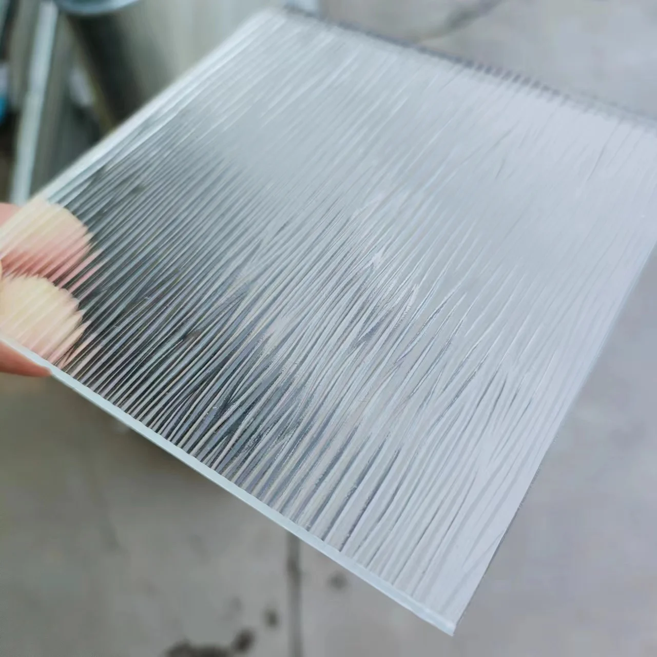 Embossed Oceanic Ribbed Pattern Glass Distinguished Other Glass Product