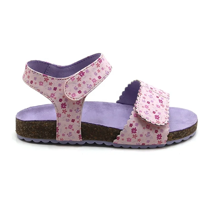 New Arrival High Quality Children Kids Printed PU Sandals birken sandals Shoes for young Girls and baby