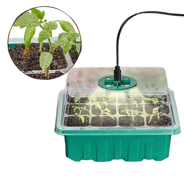 Horticulture Clone Tray Germination Grow Tray Seedling Box Hydroponic LED Seedling Tray Seedling pot timer switch light