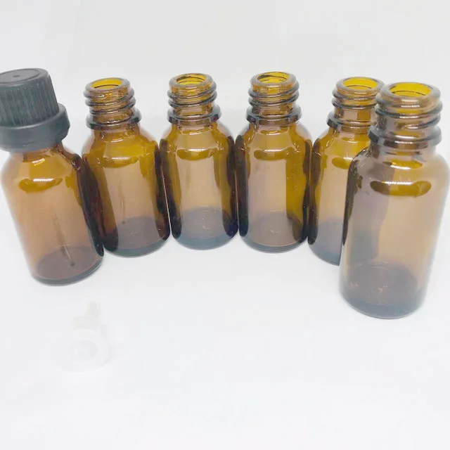 Wholesale Essential Oil Packaging 15ml Clear Amber Glass Dropper Bottle