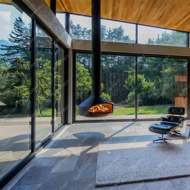Sunnysky custom Thermal break aluminum windows floor to ceiling windows bay fixed windows