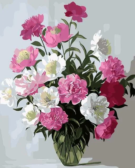 NE123 Custom Handmade Oil Painting Seaside Village House DIY Canvas Paint Kit Landscape Painting by Numbers