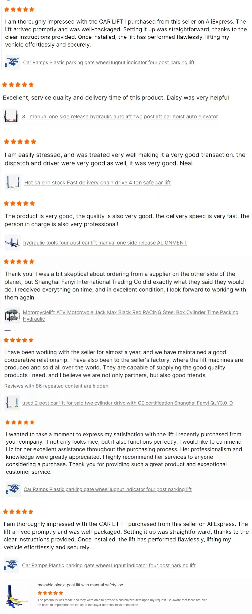 CE approved High Quality In stock Fast delivery low ceiling free standing garage base plate 4000kg  Hydraulic auto two post lift