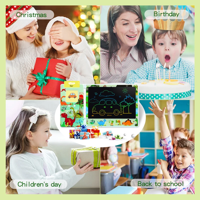 New Flash Cards Toy Learning Machine Doodle 8.5 inch 224 Words LCD Writing Tablet with Talking Flash Cards