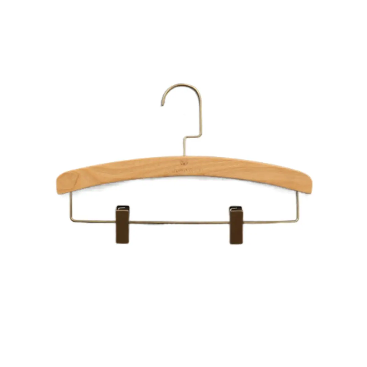 Bestseller Coat Hangers For Cloths Wholesale Wood Hanger Small Moq Wooden Flat Hanger With Metal Clip