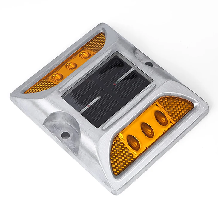 Solar Panel Powered Waterproof Solar Aluminum Road Stud Led Reflective Road Mark Cat Eyes Highway Light