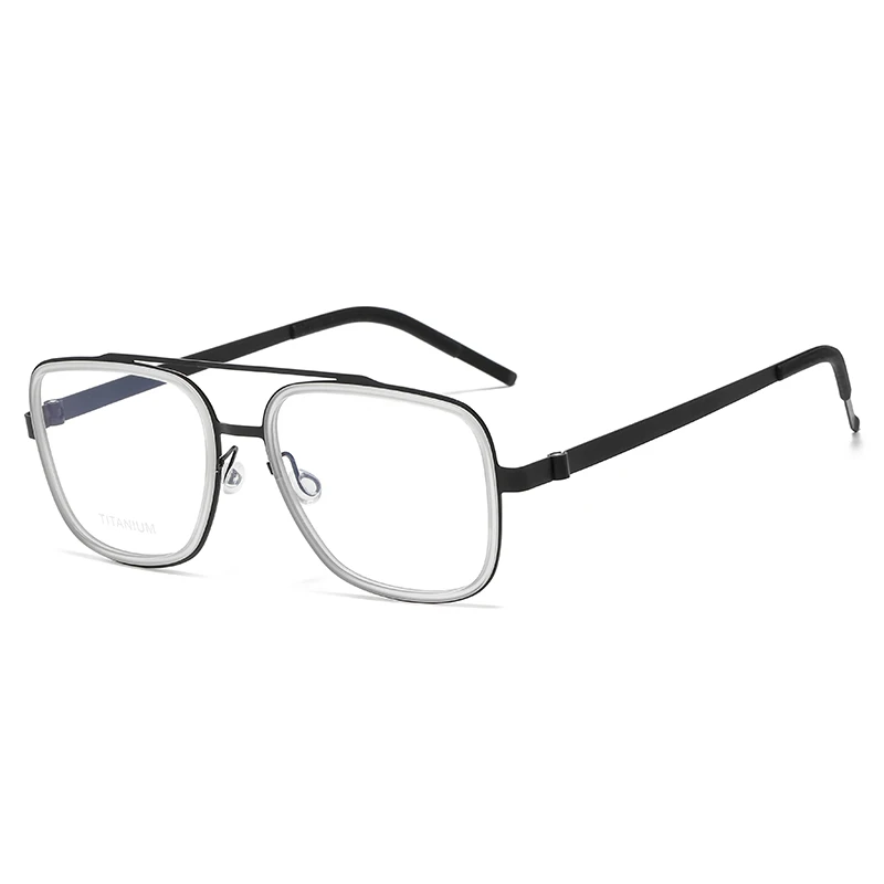 Flexible Double Bridge Ultralight Glasses Men Women Spectacles Male Optical Frames Computer Eyeglasses Fashion Titanium Eyewear