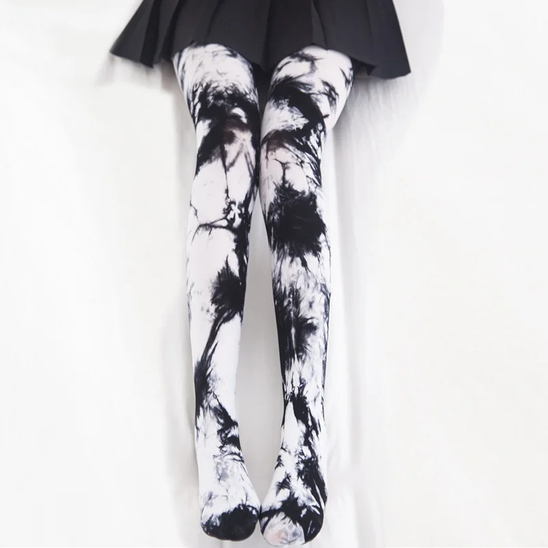Wholesale Women Over Knee Stockings Tie Dye Leg Warmers Night Club Bar Teen Girl Fashion Cotton long Socks