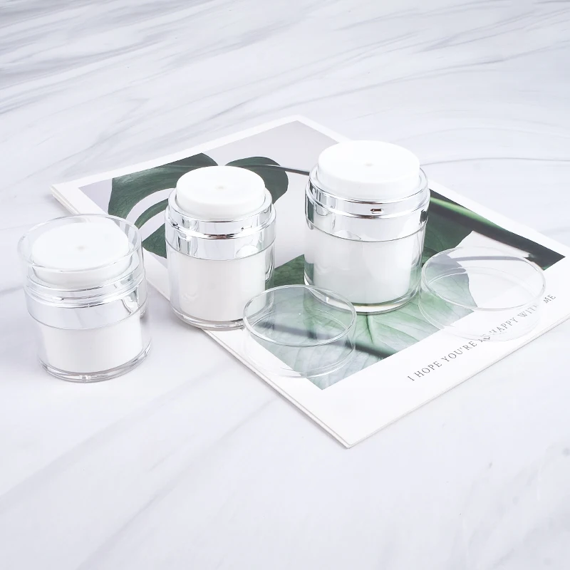 20g 30g 50g 50ml In Stock Plastic Jar Airless Pump Cosmetic Jars Lotion Bottle Airless Cream Jar