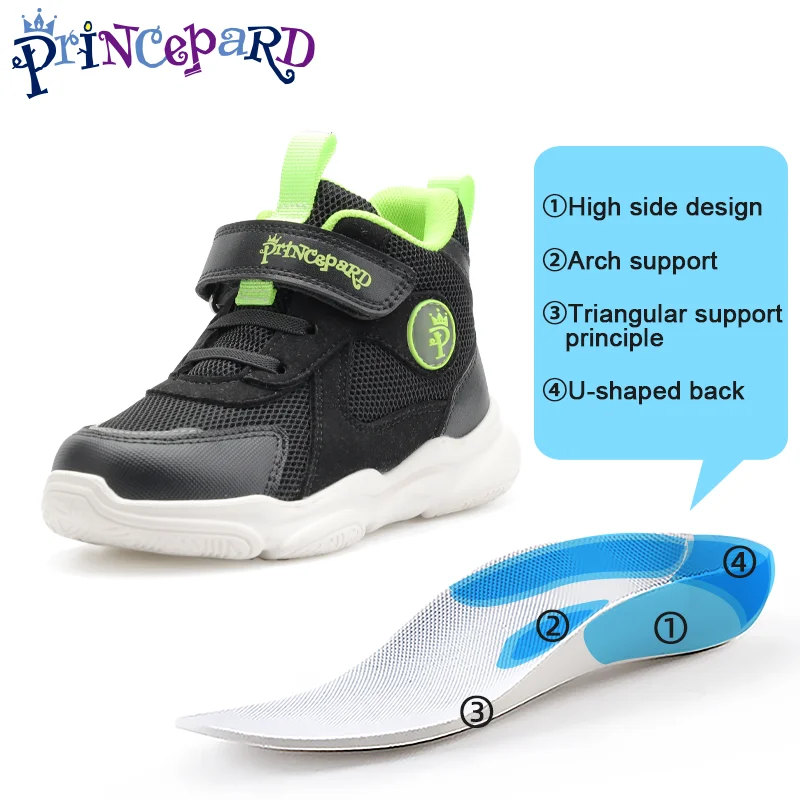 Princepard Factory Supply Children Shoes Good Quality Orthopedic Shoes for Ankle Support Corrective Shoes With Removable Insoles