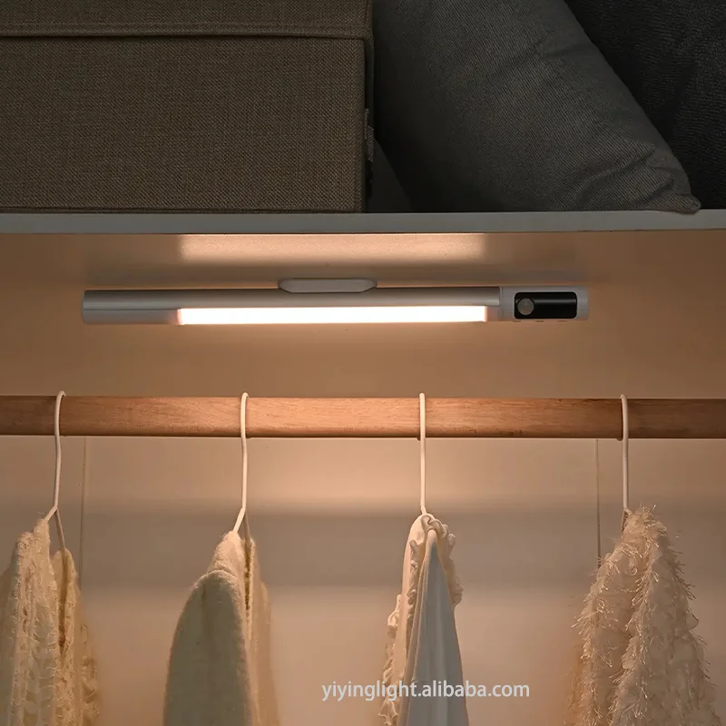 Wholesale intelligent light-emitting diode induction lamp magnetic self-adhesive wardrobe lamp charging cabinet cabinet lamp.