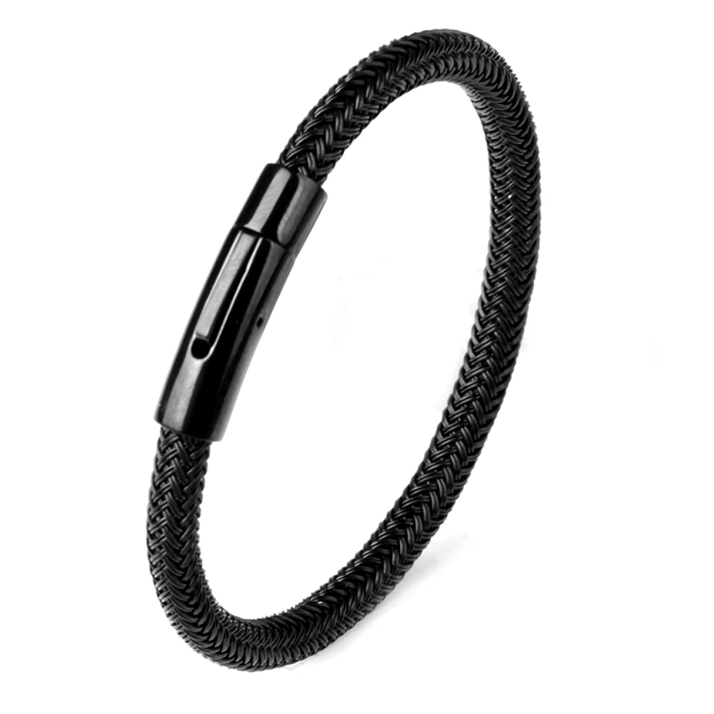 Fashion Smooth Stainless Steel Cable Wire Bracelet Jewelry