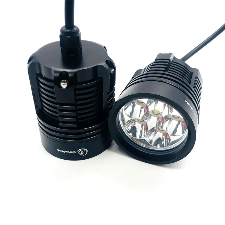 30w High Power Waterproof Driving High Beam Black Motorcycle Led Headlight