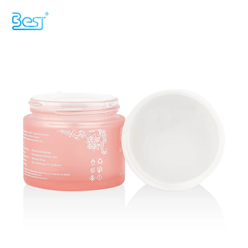 5g 10g 15g 20g 30g 50g 60g 100g 200g 250g Luxury Glass Cosmetic Jar 2OZ Pink Skincare Jars With Lids  Cosmetic Cream Jars