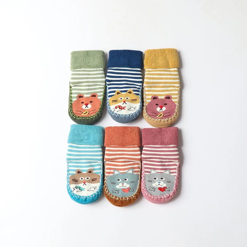 Нескользящие носки для пола малышей и детей тапочки