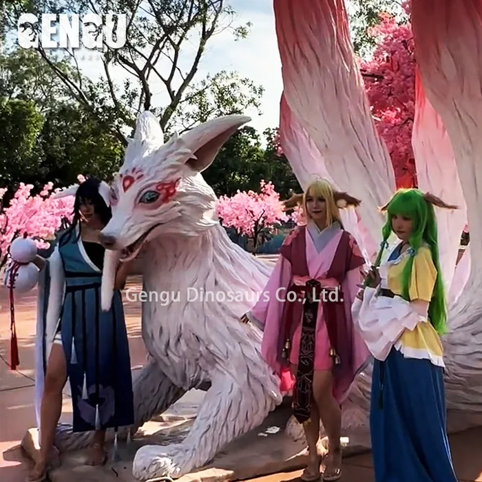 Customized Animatronic Model - Big Size Simulation Nine-tailed Fox