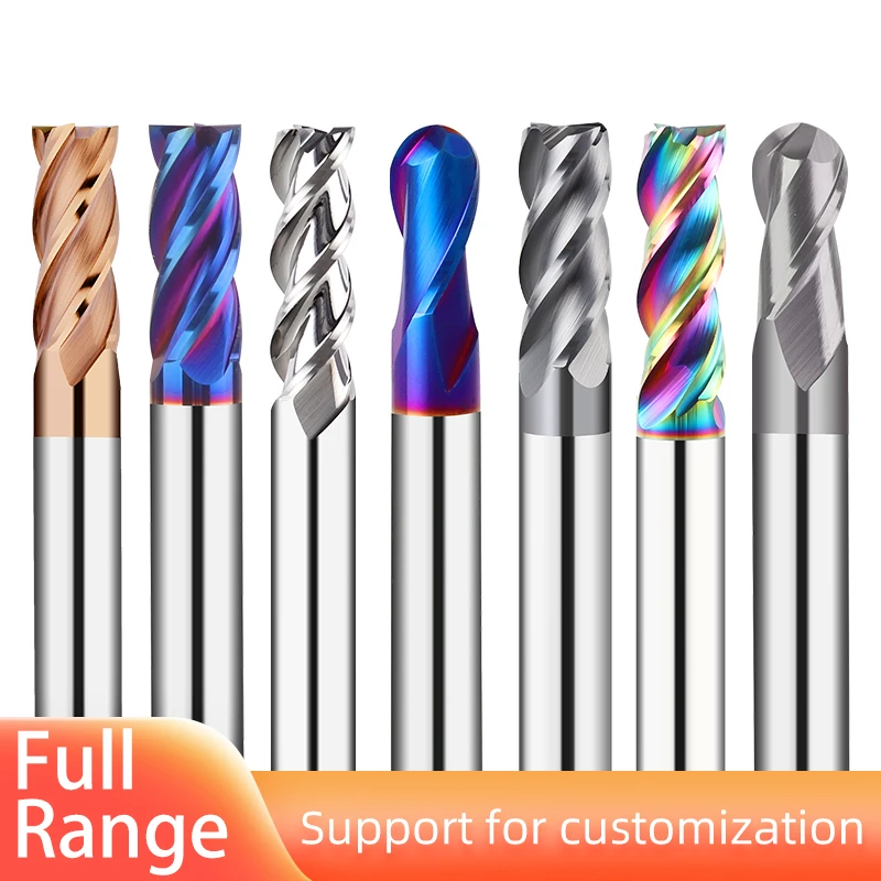 endmill Wear-resistant Rough Finishing Processing CNC Cutting Tools Tungsten steel Solid Carbide Four Flute Roughing Teeth