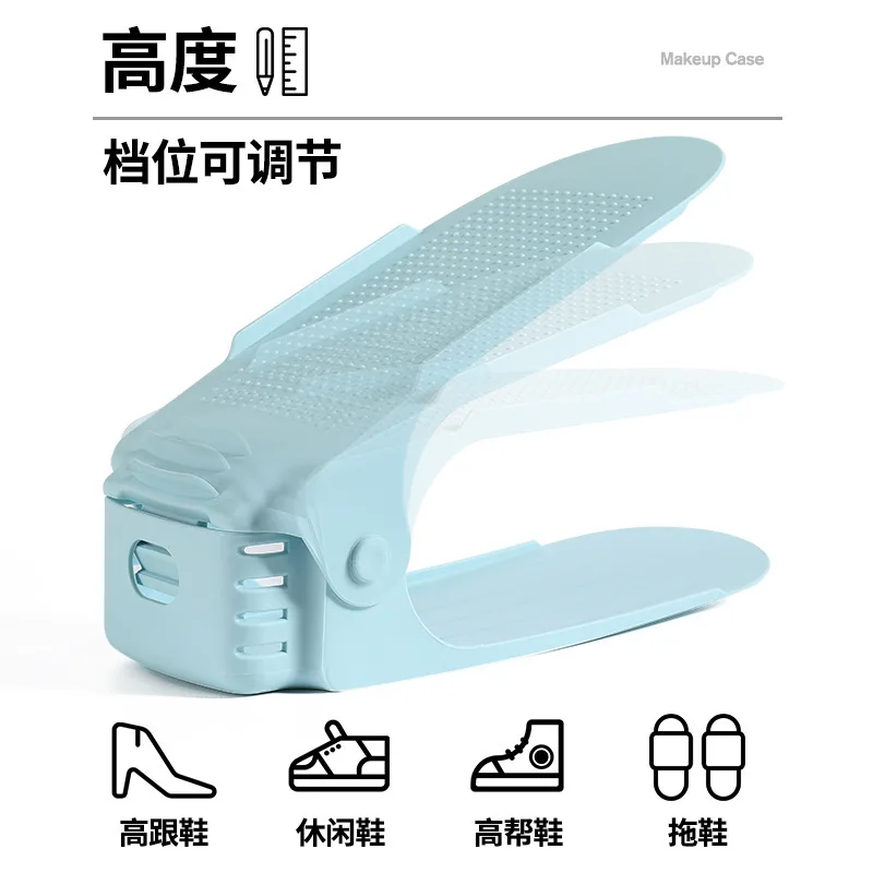 Shoe Slots Organizer Shoe Organizer for Closet Adjustable 4 Level Space Saver Double Deck Shoe Rack Holder for Closet