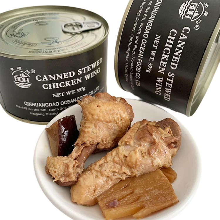Emergency Prepardness 397g Military Canned Meat Healthy Stewed Chicken In Tin