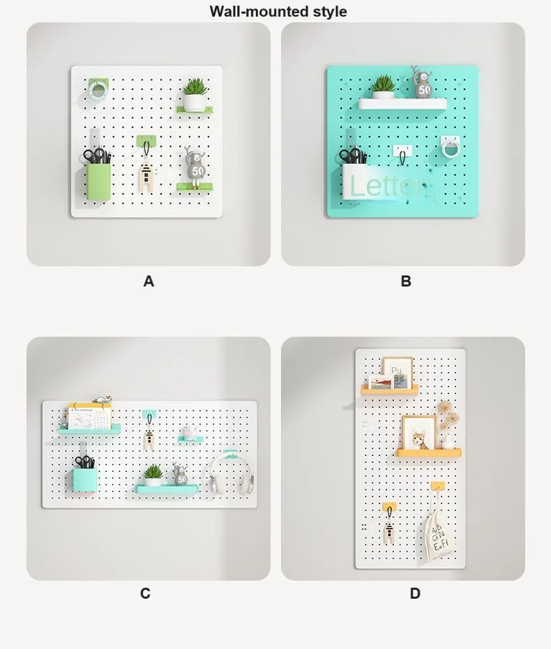 Various Tool Organization Tray Metal Desk Pegboard Phone Holder with Locks Steel Office Organizer Bins Assortment Table Storage