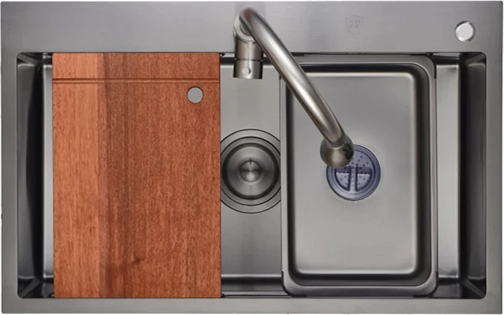 Горячая продажа современная кухонная раковина из нержавеющей стали Topmount большое пространство кухонные раковины