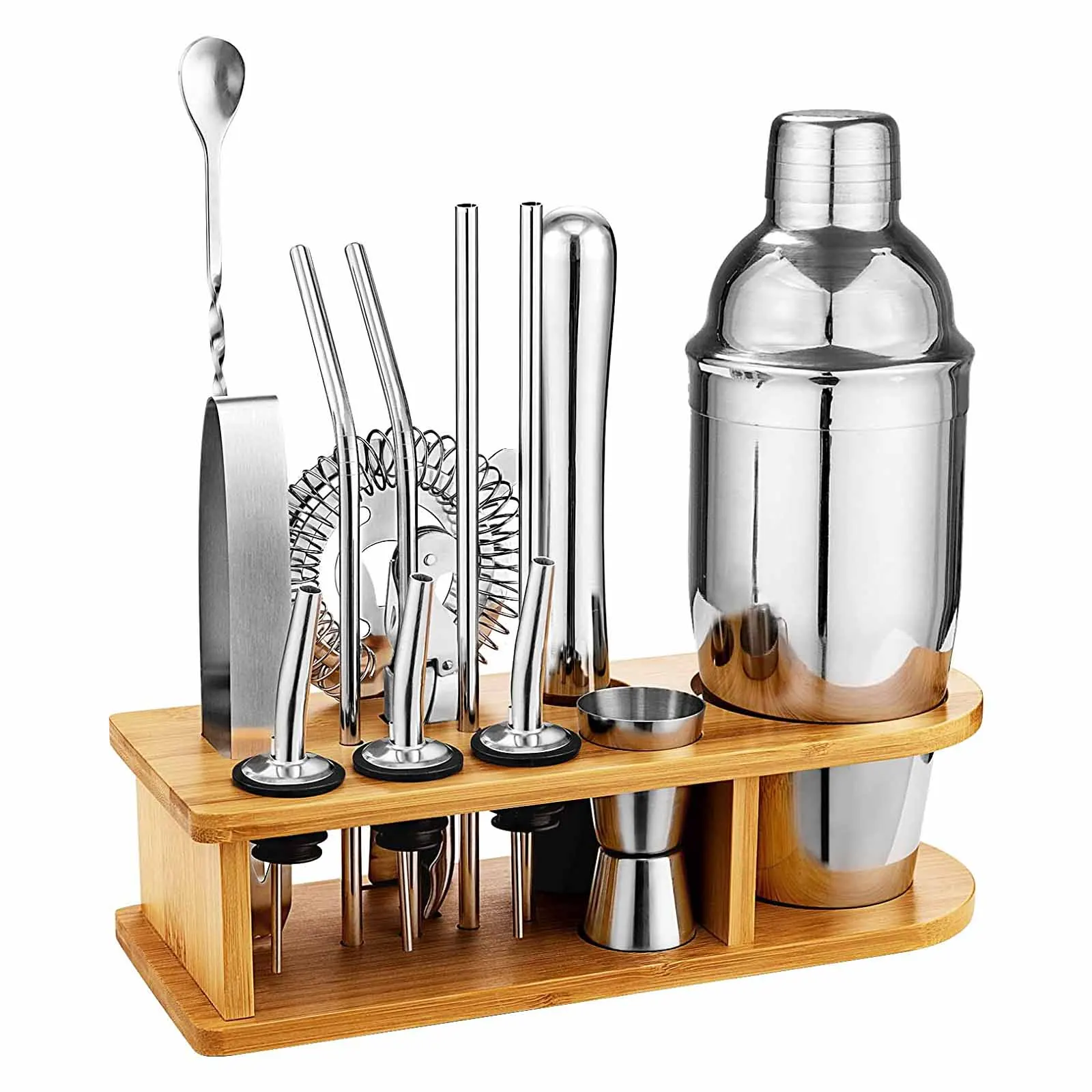 Cocktail Shaker Set Bartender Kit with Stand Bar Kit Drink Mixer Set for Drink Mixing