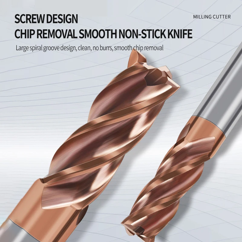 Cemented Tungsten Carbide Indexable Cutters Flatten Square Solid End Mill Deep Groove Milling Cutter