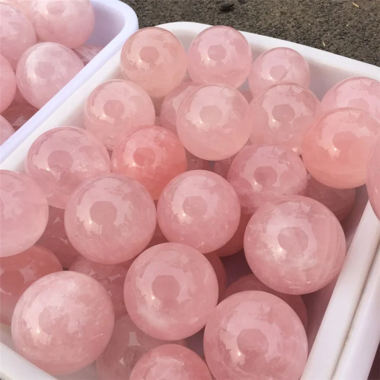 SGS love energy Soul Star Chakra natural rose quartz crystal balls for sale