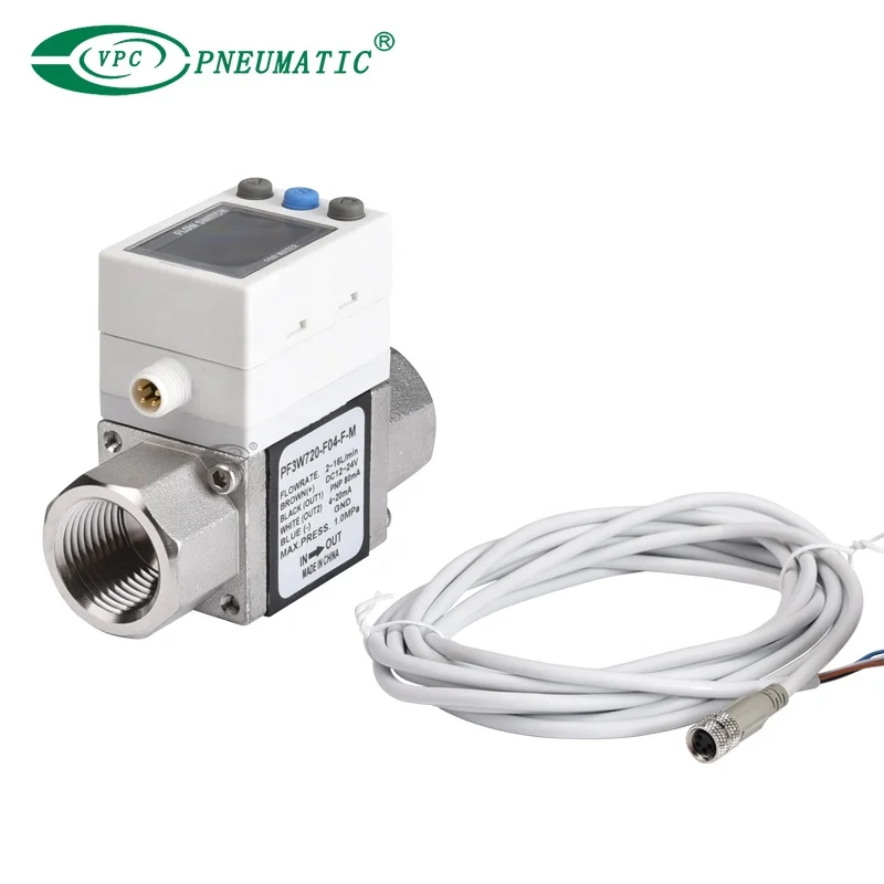 PF3W Series 3 Color Display Digital Flow Switch for Water