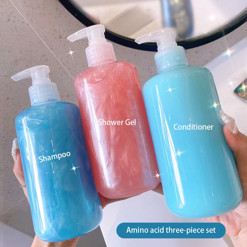 Hot Sale OEM Wholesale 500ml Organic Shampoo And Conditioner Set Clear Shampoo For Oily Hair Amino Acid Shampoo