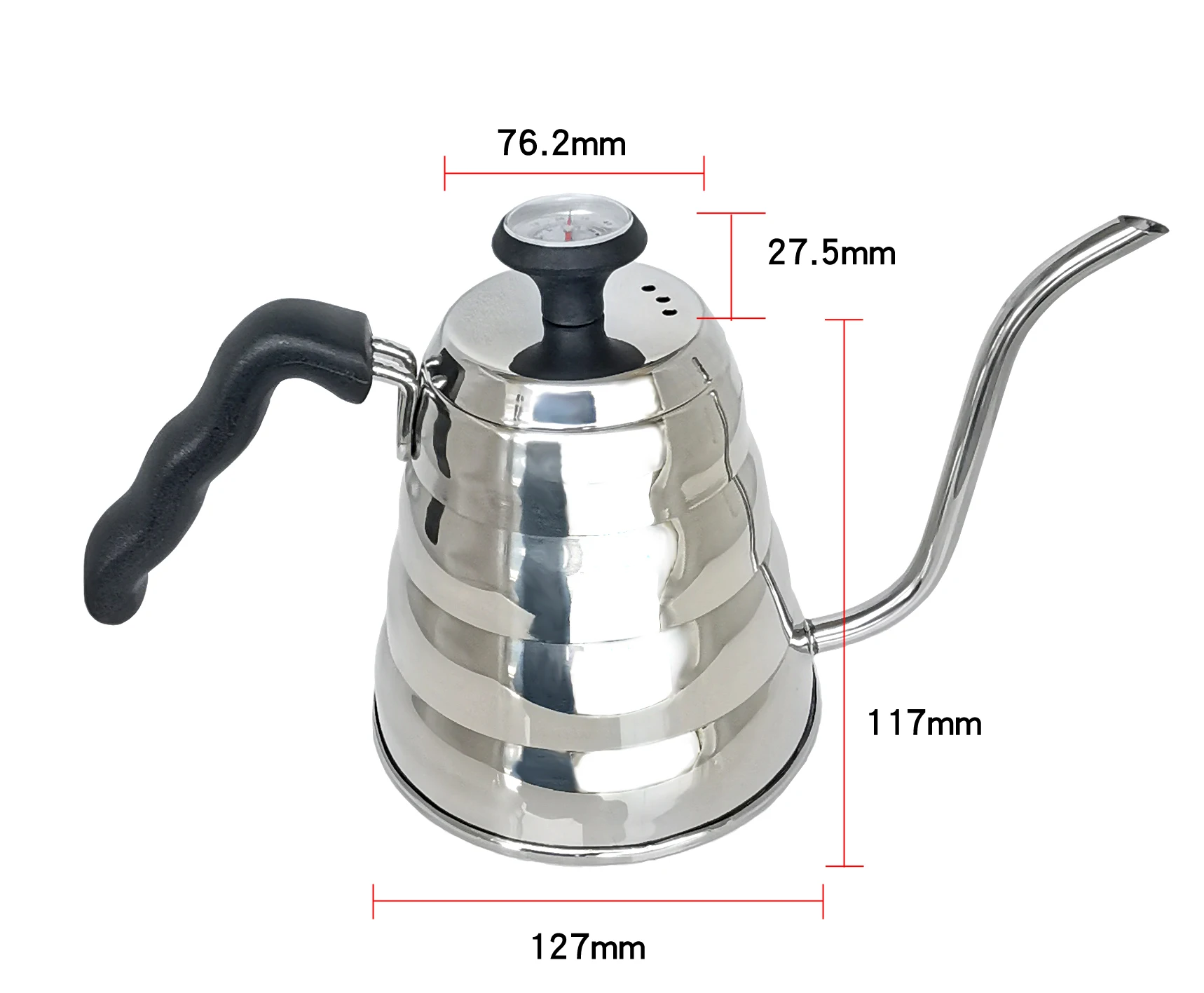 Latest Style Gooseneck Coffee Tea Kettle Stainless Steel Hot Water Kettle With Thermometer