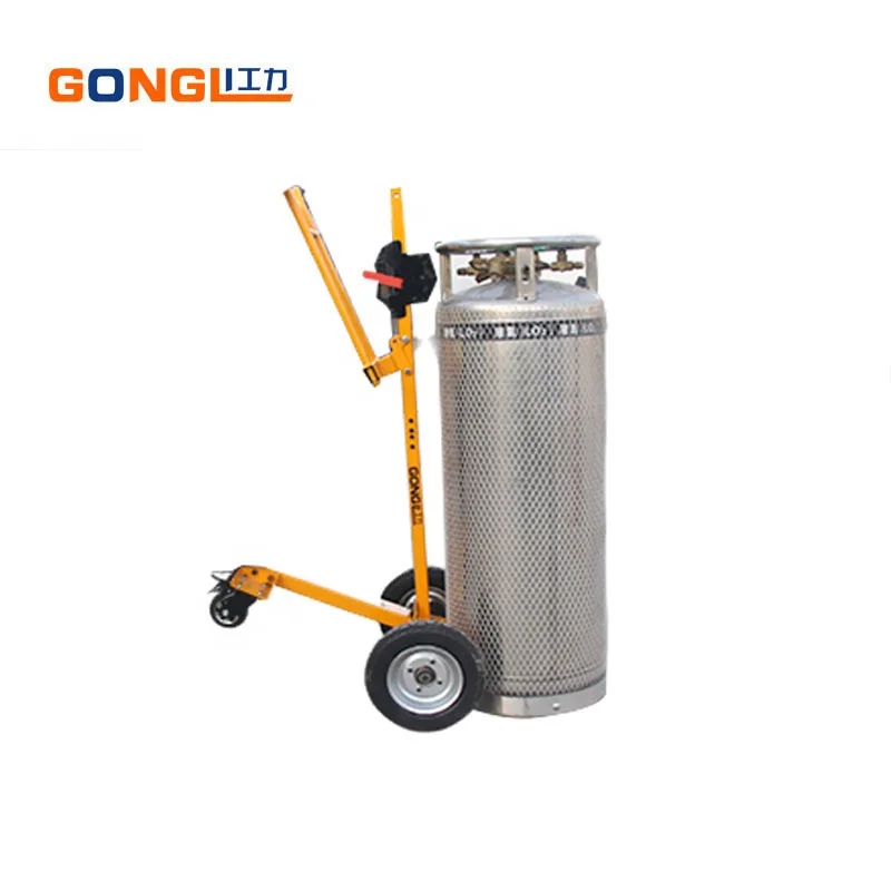 Portable steel/aluminum oxygen gas cylinder trolley