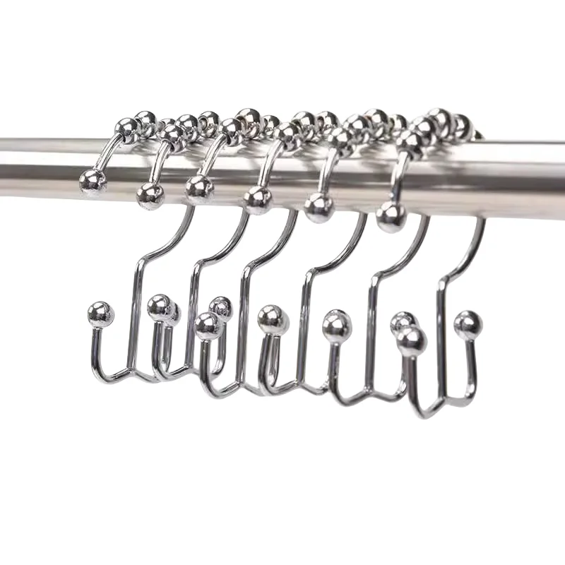 Best Selling Single Metal Bathroom Shower Rod Christmas Curtain Pole with Accessorized Rings Premium Curtain Accessories