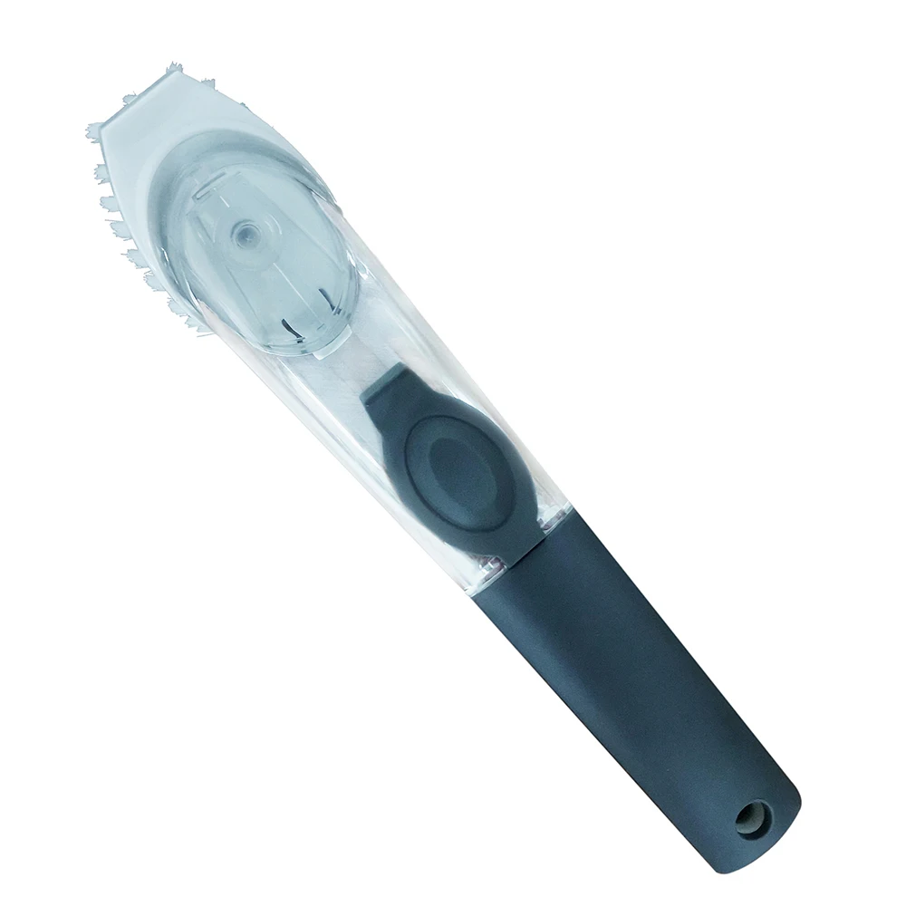 Smart  plastic handle  kitchen scrub washing pan pot cleaning soap dispenser dish brush