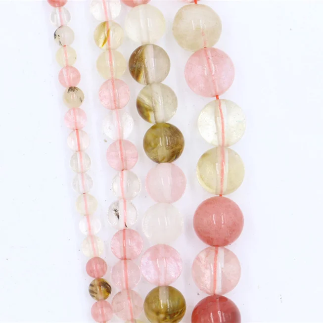 Wholesale Beads Natural Stone Beads Watermelon Tourmaline Stone Beads For Jewelry
